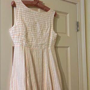 Striped Cream and Pink Sun Dress made in Italy